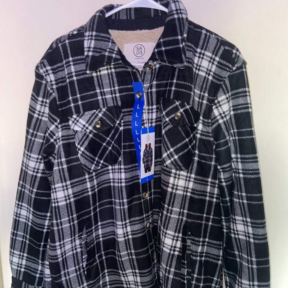 Sage Ladies’ Plush Shirt Jacket